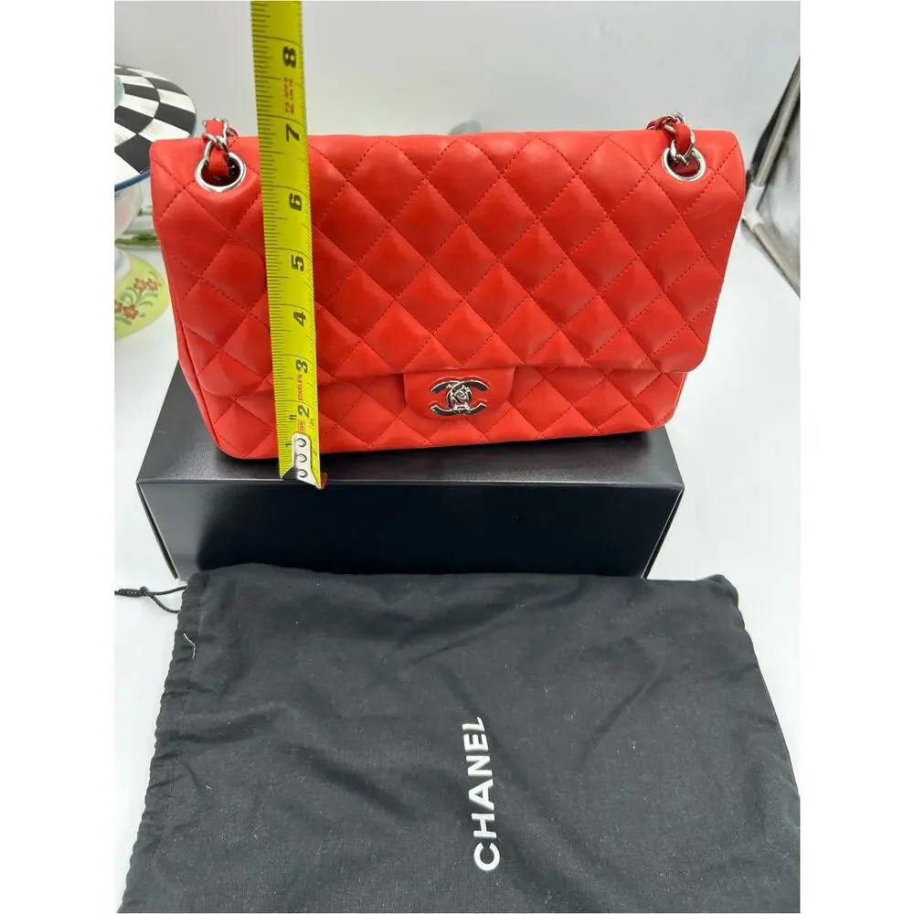Women's Chanel MATELASSE lambskin shoulder Bag ladybug, and strawberry charms.